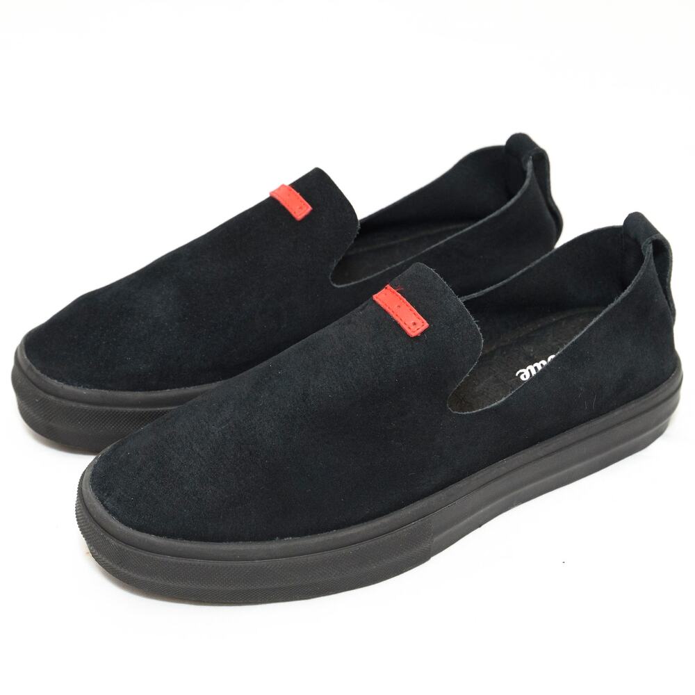 Savale Glover Black Pig Suede Slip-On Sneakers Size Men's 6 Women's 7.5-8